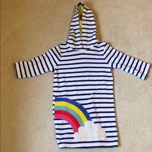 Girls mini Boden toweling hoodie 4-5y